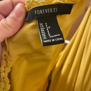 Boho dark yellow lace maxi dress